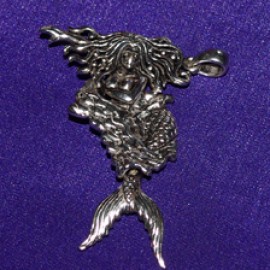 Movable Mermaid Silver Pendant